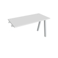 Pracovný stôl UNI A, k pozdĺ. reťazeniu, 120x75,5x60 cm, biela/sivá