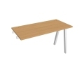 Pracovný stôl UNI A, k pozdĺ. reťazeniu, 120x75,5x60 cm, buk/biela