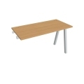Pracovný stôl UNI A, k pozdĺ. reťazeniu, 120x75,5x60 cm, buk/sivá