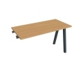 Pracovný stôl UNI A, k pozdĺ. reťazeniu, 120x75,5x60 cm, buk/čierna