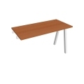 Pracovný stôl UNI A, k pozdĺ. reťazeniu, 120x75,5x60 cm, čerešňa/biela