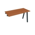 Pracovný stôl UNI A, k pozdĺ. reťazeniu, 120x75,5x60 cm, čerešňa/čierna