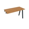 Pracovný stôl UNI A, k pozdĺ. reťazeniu, 120x75,5x60 cm, jelša/čierna