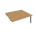 Pracovný stôl UNI A, k pozdĺ. reťazeniu, 180x75,5x160 cm, dub/čierna