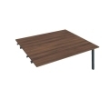 Pracovný stôl UNI A, k pozdĺ. reťazeniu, 180x75,5x160 cm, orech/čierna