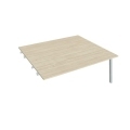 Pracovný stôl UNI A, k pozdĺ. reťazeniu, 180x75,5x160 cm, agát/sivá
