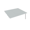 Pracovný stôl UNI A, k pozdĺ. reťazeniu, 180x75,5x160 cm, sivá/biela