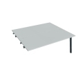 Pracovný stôl UNI A, k pozdĺ. reťazeniu, 180x75,5x160 cm, sivá/čierna