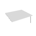 Pracovný stôl UNI A, k pozdĺ. reťazeniu, 180x75,5x160 cm, biela/biela