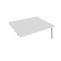 Pracovný stôl UNI A, k pozdĺ. reťazeniu, 180x75,5x160 cm, biela/sivá