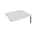 Pracovný stôl UNI A, k pozdĺ. reťazeniu, 180x75,5x160 cm, biela/čierna