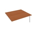 Pracovný stôl UNI A, k pozdĺ. reťazeniu, 180x75,5x160 cm, čerešňa/biela