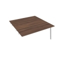 Pracovný stôl UNI A, k pozdĺ. reťazeniu, 160x75,5x160 cm, orech/biela
