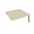 Pracovný stôl UNI A, k pozdĺ. reťazeniu, 160x75,5x160 cm, agát/čierna