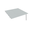 Pracovný stôl UNI A, k pozdĺ. reťazeniu, 160x75,5x160 cm, sivá/biela