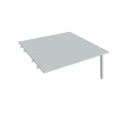 Pracovný stôl UNI A, k pozdĺ. reťazeniu, 160x75,5x160 cm, sivá/sivá