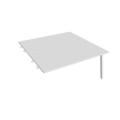 Pracovný stôl UNI A, k pozdĺ. reťazeniu, 160x75,5x160 cm, biela/biela