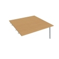 Pracovný stôl UNI A, k pozdĺ. reťazeniu, 160x75,5x160 cm, buk/sivá