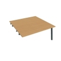 Pracovný stôl UNI A, k pozdĺ. reťazeniu, 160x75,5x160 cm, buk/čierna