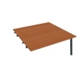 Pracovný stôl UNI A, k pozdĺ. reťazeniu, 160x75,5x160 cm, čerešňa/čierna