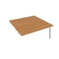Pracovný stôl UNI A, k pozdĺ. reťazeniu, 160x75,5x160 cm, jelša/sivá