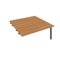 Pracovný stôl UNI A, k pozdĺ. reťazeniu, 160x75,5x160 cm, jelša/čierna