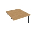 Pracovný stôl UNI A, k pozdĺ. reťazeniu, 140x75,5x160 cm, dub/čierna