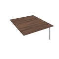 Pracovný stôl UNI A, k pozdĺ. reťazeniu, 140x75,5x160 cm, orech/biela