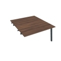 Pracovný stôl UNI A, k pozdĺ. reťazeniu, 140x75,5x160 cm, orech/čierna