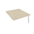 Pracovný stôl UNI A, k pozdĺ. reťazeniu, 140x75,5x160 cm, agát/biela
