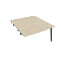 Pracovný stôl UNI A, k pozdĺ. reťazeniu, 140x75,5x160 cm, agát/čierna