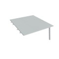 Pracovný stôl UNI A, k pozdĺ. reťazeniu, 140x75,5x160 cm, sivá/sivá
