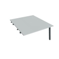Pracovný stôl UNI A, k pozdĺ. reťazeniu, 140x75,5x160 cm, sivá/čierna