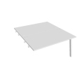 Pracovný stôl UNI A, k pozdĺ. reťazeniu, 140x75,5x160 cm, biela/biela