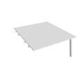 Pracovný stôl UNI A, k pozdĺ. reťazeniu, 140x75,5x160 cm, biela/sivá