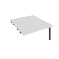 Pracovný stôl UNI A, k pozdĺ. reťazeniu, 140x75,5x160 cm, biela/čierna
