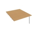 Pracovný stôl UNI A, k pozdĺ. reťazeniu, 140x75,5x160 cm, buk/biela