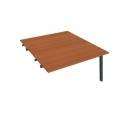 Pracovný stôl UNI A, k pozdĺ. reťazeniu, 140x75,5x160 cm, čerešňa/čierna