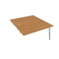 Pracovný stôl UNI A, k pozdĺ. reťazeniu, 140x75,5x160 cm, jelša/sivá