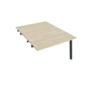 Pracovný stôl UNI A, k pozdĺ. reťazeniu, 120x75,5x160 cm, agát/čierna