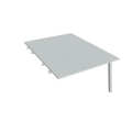 Pracovný stôl UNI A, k pozdĺ. reťazeniu, 120x75,5x160 cm, sivá/sivá