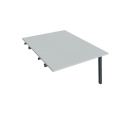 Pracovný stôl UNI A, k pozdĺ. reťazeniu, 120x75,5x160 cm, sivá/čierna