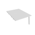 Pracovný stôl UNI A, k pozdĺ. reťazeniu, 120x75,5x160 cm, biela/biela