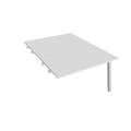 Pracovný stôl UNI A, k pozdĺ. reťazeniu, 120x75,5x160 cm, biela/sivá