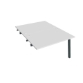 Pracovný stôl UNI A, k pozdĺ. reťazeniu, 120x75,5x160 cm, biela/čierna