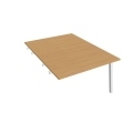 Pracovný stôl UNI A, k pozdĺ. reťazeniu, 120x75,5x160 cm, buk/biela