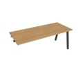 Pracovný stôl UNI A, k pozdĺ. reťazeniu, 180x75,5x80 cm, dub/čierna