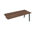 Pracovný stôl UNI A, k pozdĺ. reťazeniu, 180x75,5x80 cm, orech/čierna