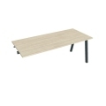 Pracovný stôl UNI A, k pozdĺ. reťazeniu, 180x75,5x80 cm, agát/čierna