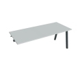 Pracovný stôl UNI A, k pozdĺ. reťazeniu, 180x75,5x80 cm, sivá/čierna